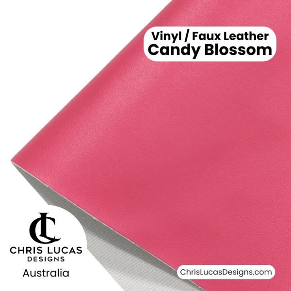 Candy Blossom Pink Vinyl Faux Leather Australian Bag Making Supplies Australia Chris Lucas Designs