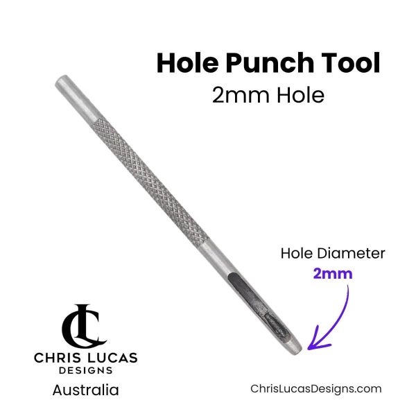 2mm metal hole punch tool for installing double cap rivets in bag making materials