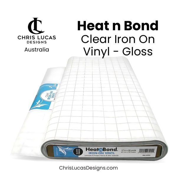 Heat N Bond Clear Iron On Vinyl Gloss Australian Sewing and Bag Making Supplies Australia Chris Lucas Designs