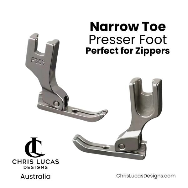 Narrow Toe Presser Foot Sewing and Bag Making Supplies Australia Chris Lucas Designs