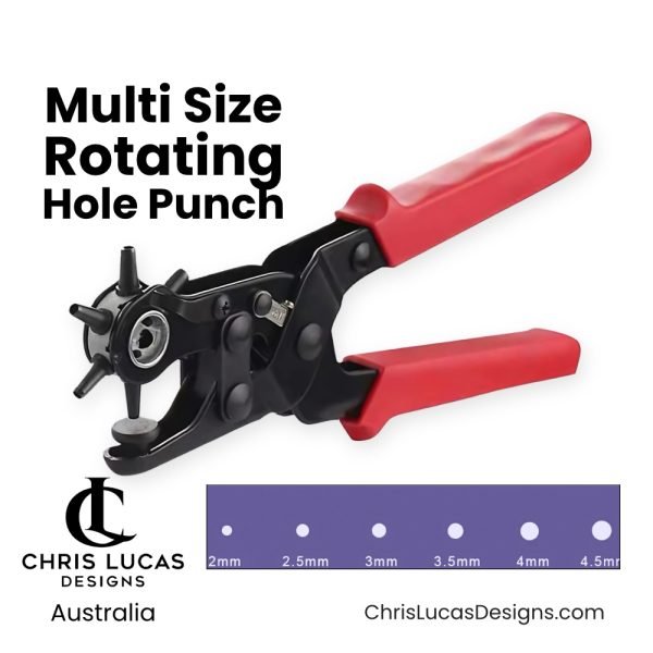 Multi Size Rotating Hole Punch Tool Australian Bag Making Supplies Australia Chris Lucas Designs