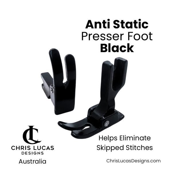 Anti Static Presser Foot Black P351 Sewing and Bag Making Supplies Australia Chris Lucas Designs