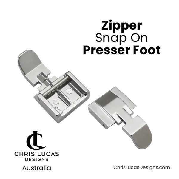 Zipper Snap On Presser Foot Australian Sewing and Bag Making Supplies Australia Chris Lucas Designs