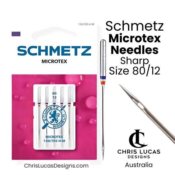 Schmetz Microtex needle size 80 / 12 pack of 5 needles