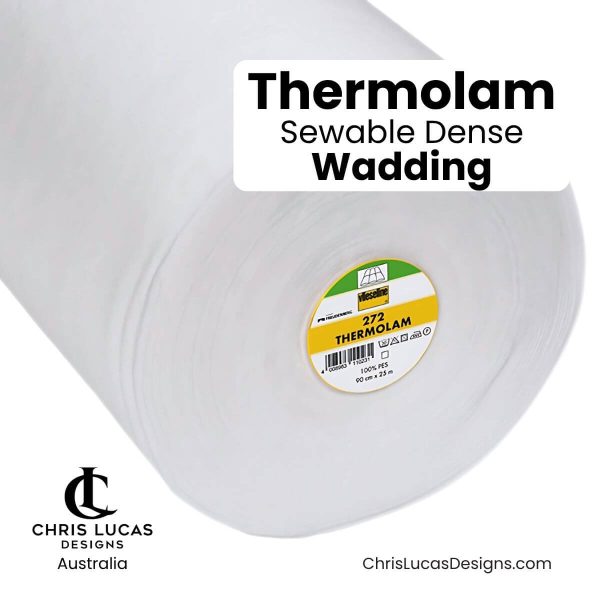 Vlieseline Thermolam 272 sew in dense polyester wadding 180gsm for bag making, quilting and sewing