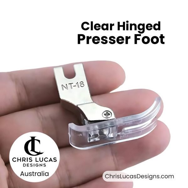 Clear Hinged Industrial Presser Foot Bag Making and Sewing Supplies Australia Chris Lucas Designs - 2