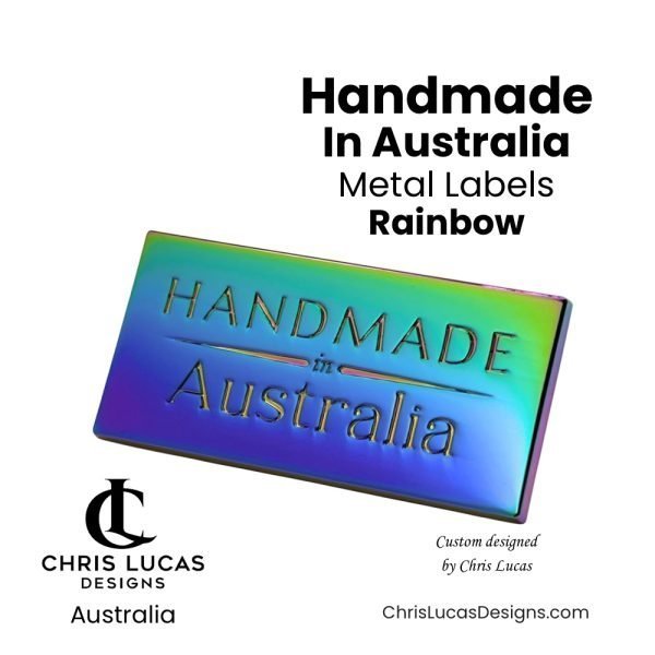Handmade In Australia Metal Bag Labels Rainbow Australian Bag Making Supplies Australia Handbag Hardware Chris Lucas Designs
