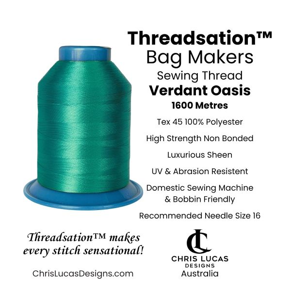 Threadsation Bag Makers Sewing Thread Verdant Oasis Tex 45 polyester thread spool for bag making supplies Australia