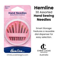 Hemline Hand Sewing Needles 30pc Compact Dial Dispenser