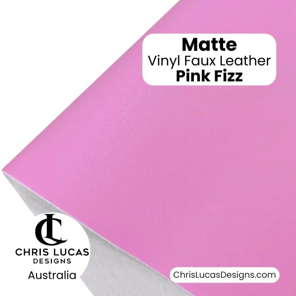Pink Fizz Matte Vinyl Faux Leather