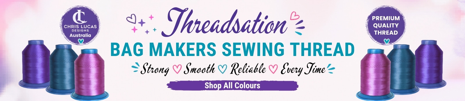 Threadsation Bag Makers Sewing Thread, strong smooth polyester thread for bag making Australia